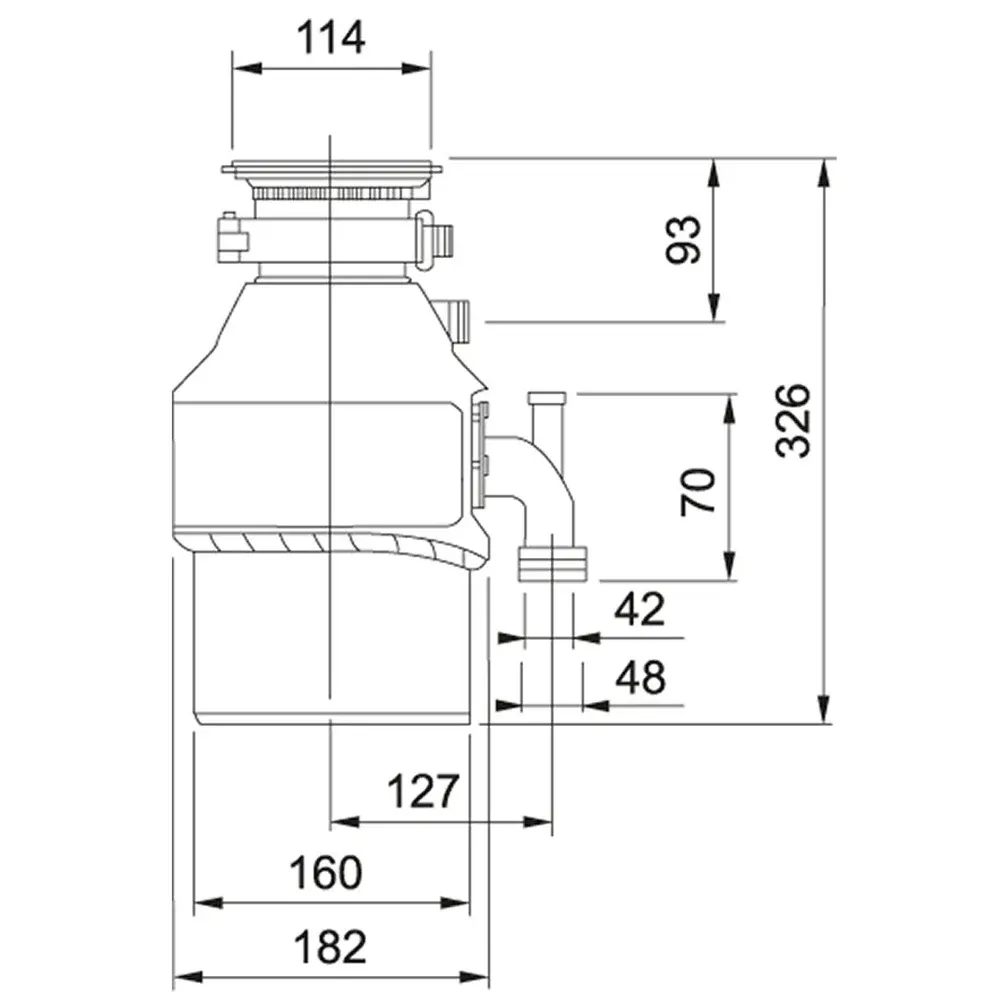 Triturador de Resíduos de Alimentos Franke Slim 125 1.1/4 HP 220V 18767