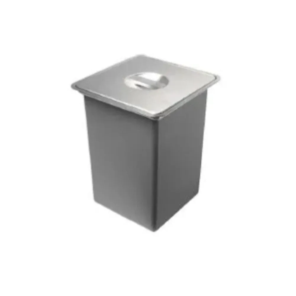 Lixeira de Sobrepor Inox Quadrada 10 Litros - Franke