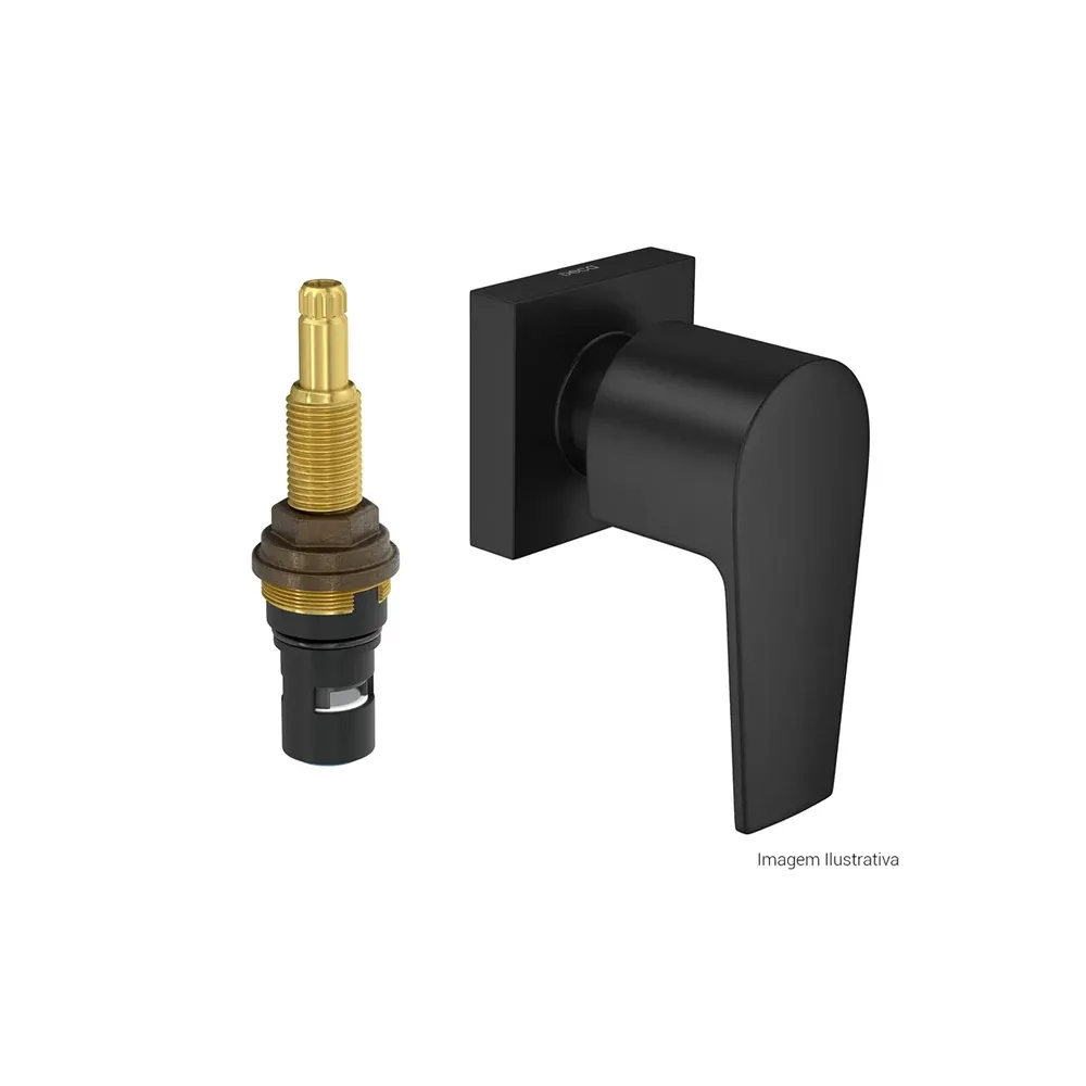 Acabamento Registro Pressão Deca Level Black Matte 1/2 e 3/4 4916.BL26.PQ.MT