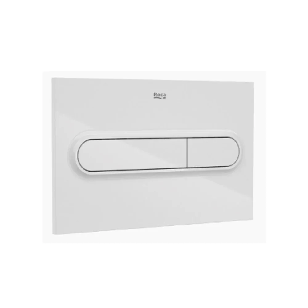 Placa de Acionamento Dual 3/6L PL1 Branca para Caixa Embutida - Roca