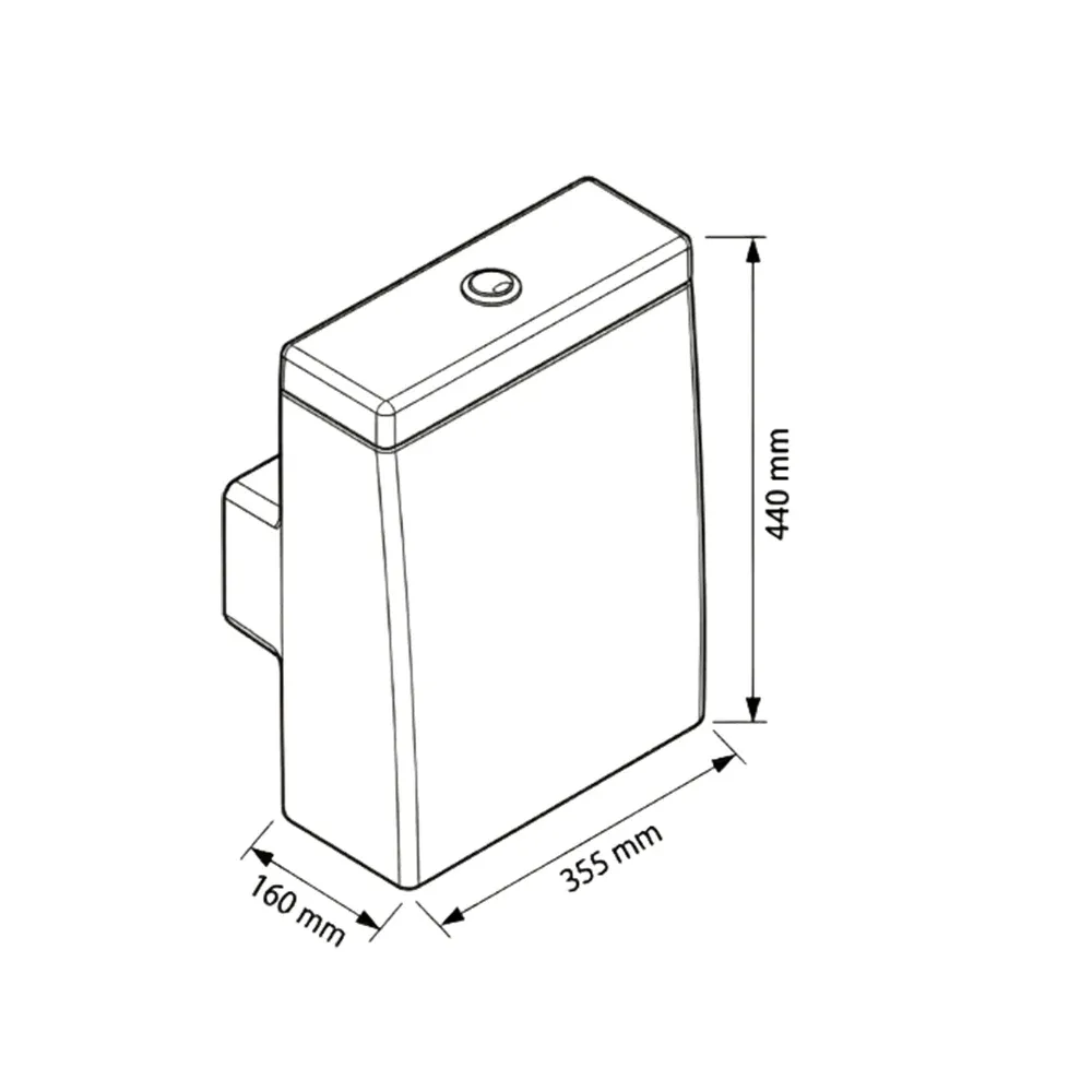 Caixa Acoplada Deca Dual Flux Link 3 e 6L Botão Cromado CD.23F.17