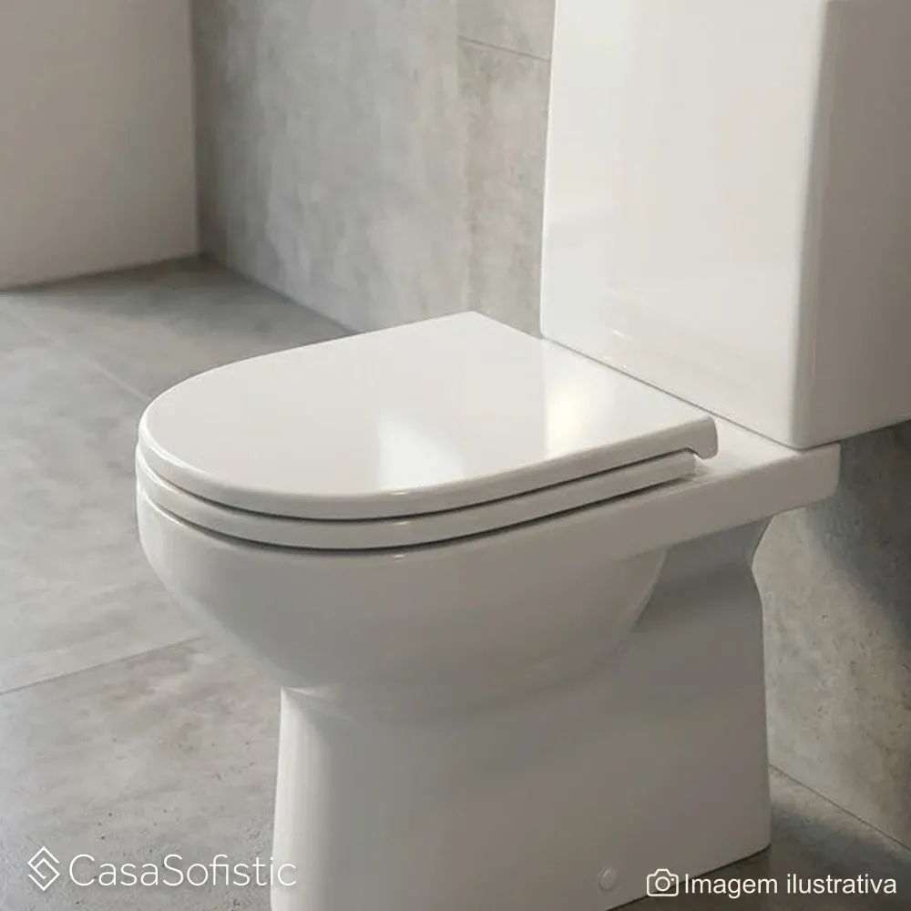 Assento Sanitário Deca Poliéster Slow Close Microban Branco AP.237.17