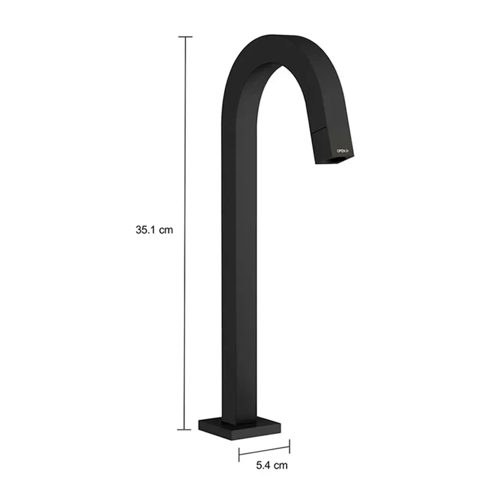 Torneira Mesa Bica Alta Tube Black Matte - Deca 1198.BL.TUB.MT