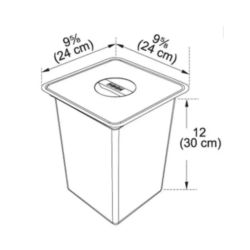 Lixeira de Sobrepor Inox Quadrada 10 Litros - Franke