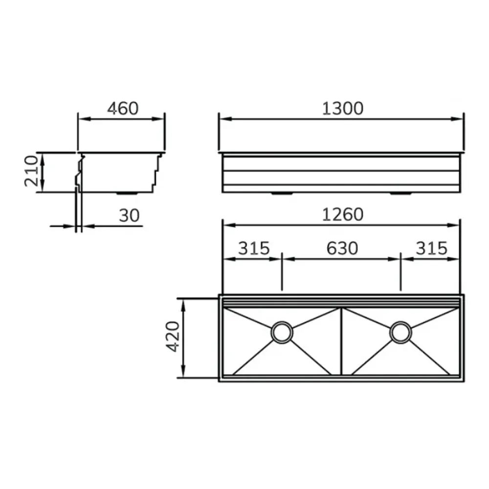 Cuba Workstation Inox WS-1260 com Três Níveis 126x42cm - Mekal