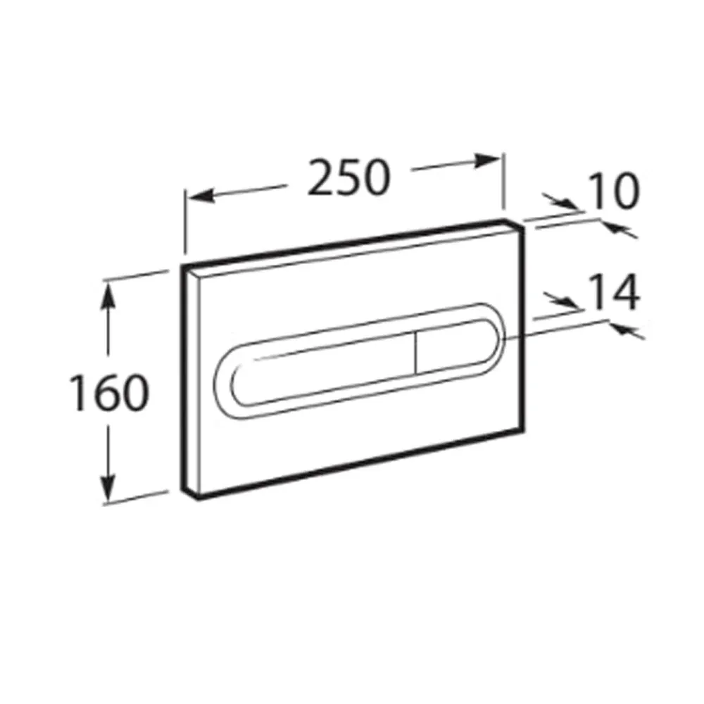 Placa de Acionamento Dual 3/6L PL1 Branca para Caixa Embutida - Roca