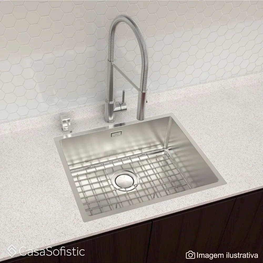 Cuba Tramontina Design Collection Quadrum 50 em Aço Inox Acetinado