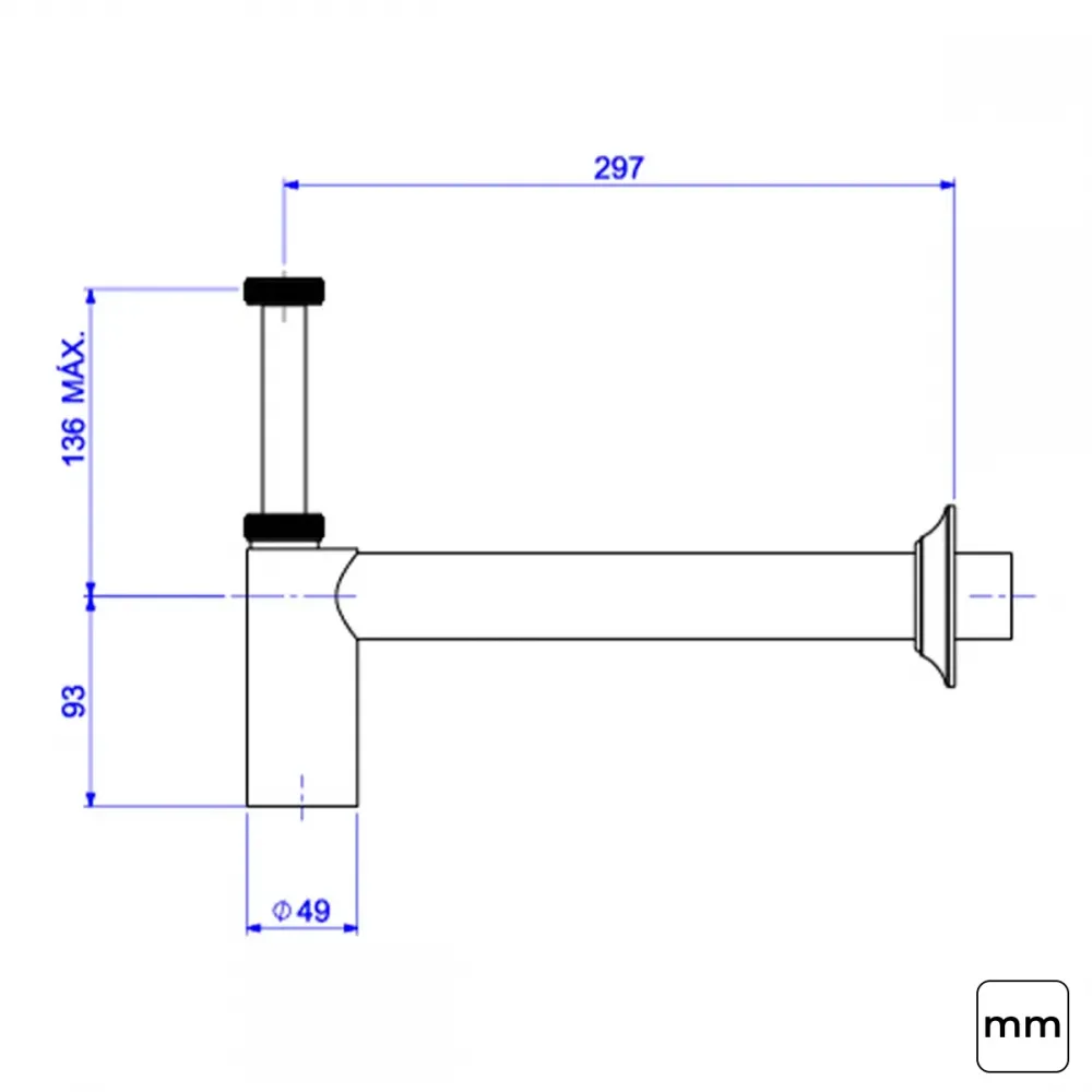 Sifão para Lavatório Deca Black Matte 1x1.1/2
