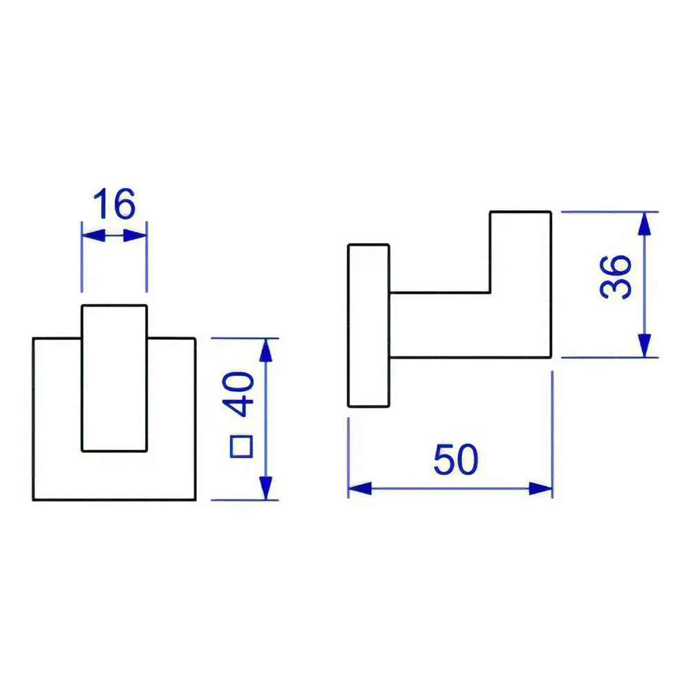 Cabide Quadratta Cromado Deca