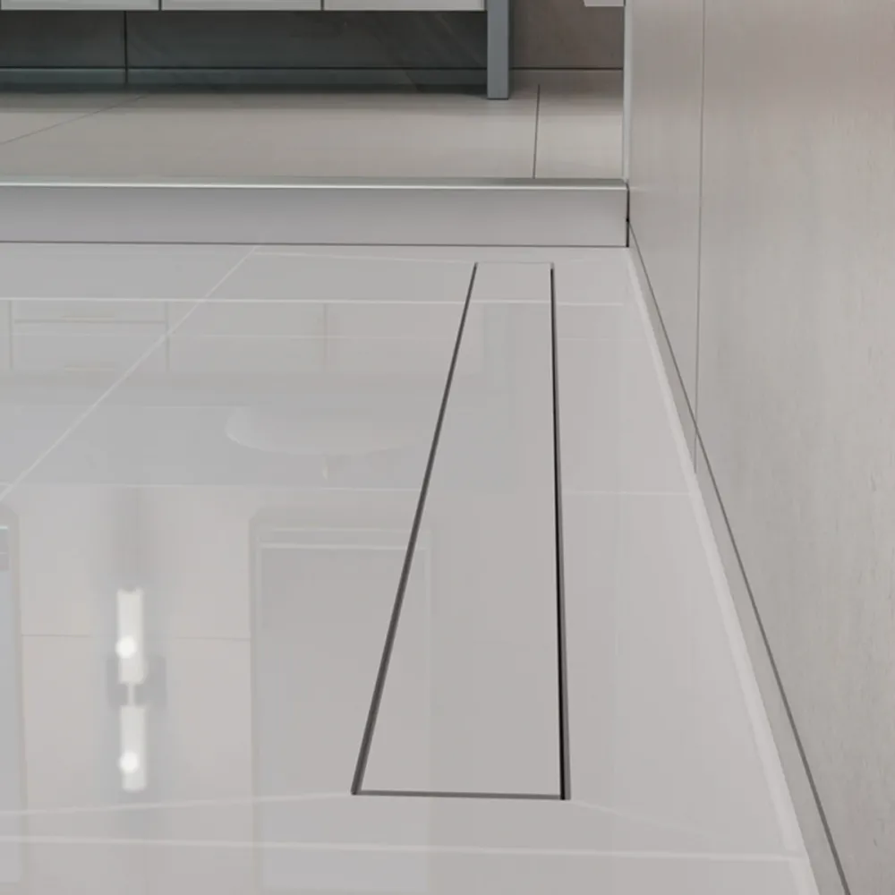 Ralo Neo Hidden Tramontina em PVC 7,5 x 120 cm - Ralo Linear Oculto Invisível