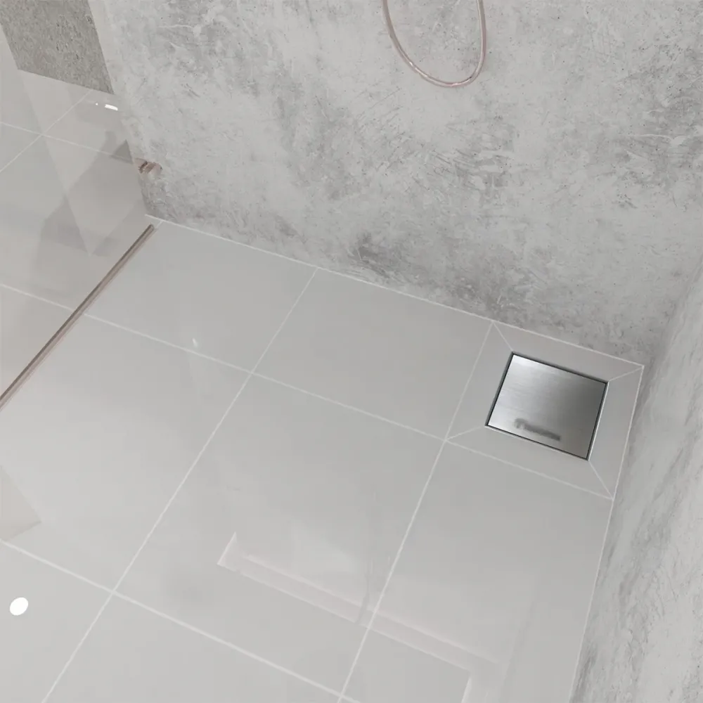 Ralo Neo Square Tramontina em Aço Inox 10 x 10cm - Ralo Quadrado Compacto