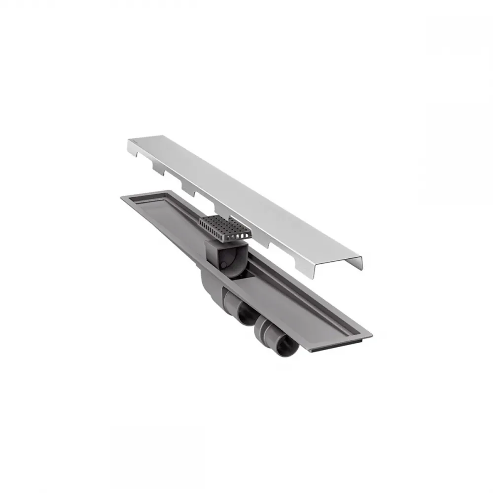 Ralo Neo Slim Tramontina em Aço Inox 70 x 7,5 cm - Ralo Linear Tampa Inox