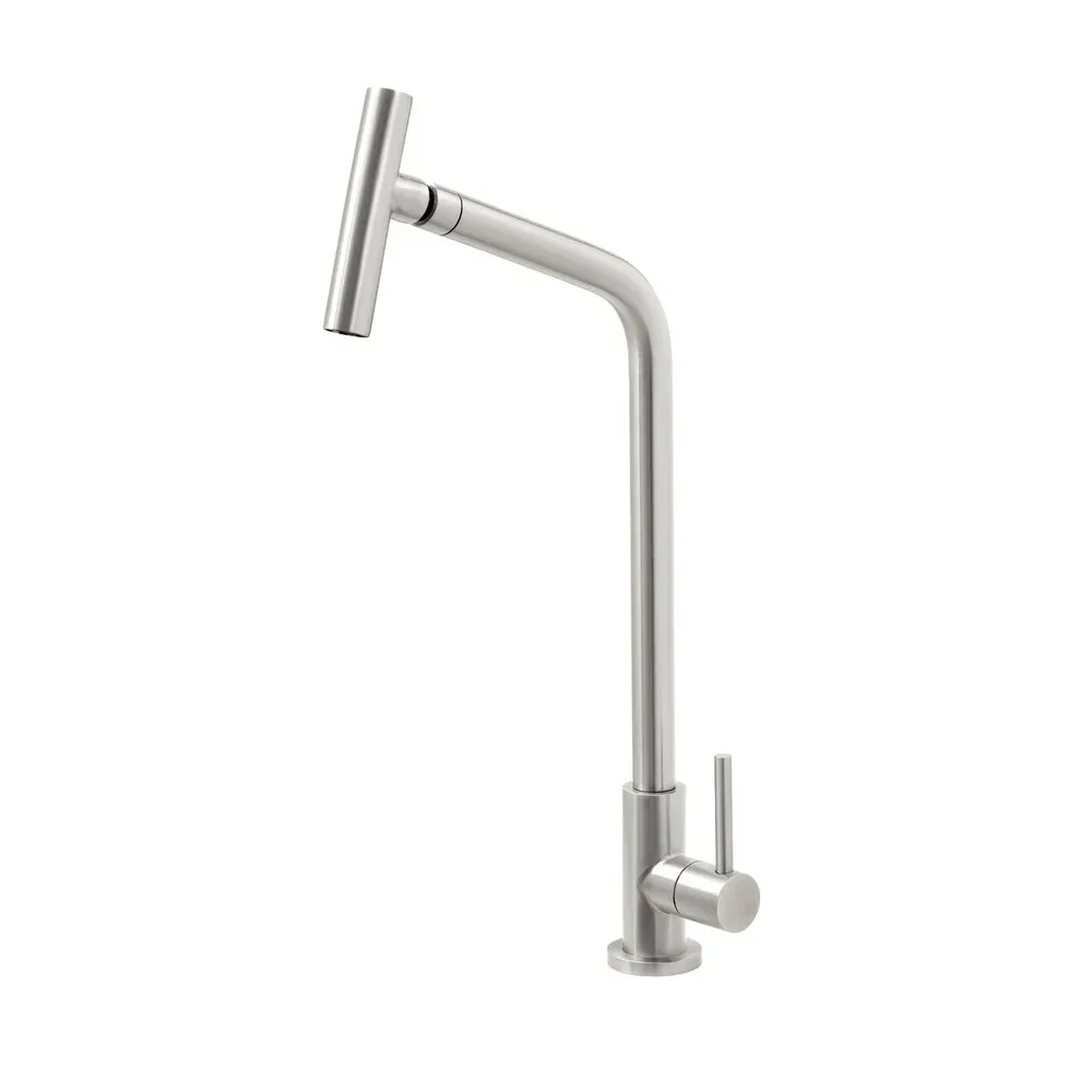 Torneira Versa Tramontina em Aço Inox com Bica Articulada