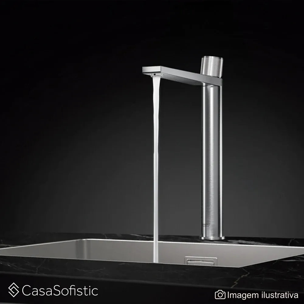 Monocomando Tramontina Design Collection Tower em Aço Inox Acetinado