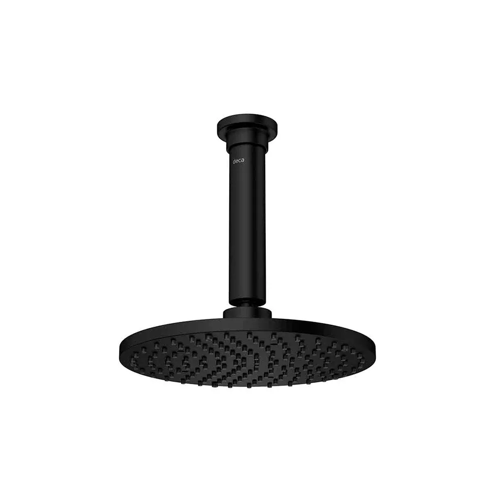 Chuveiro de Teto Deca Aquamax Black Matte 21 cm com Tubo