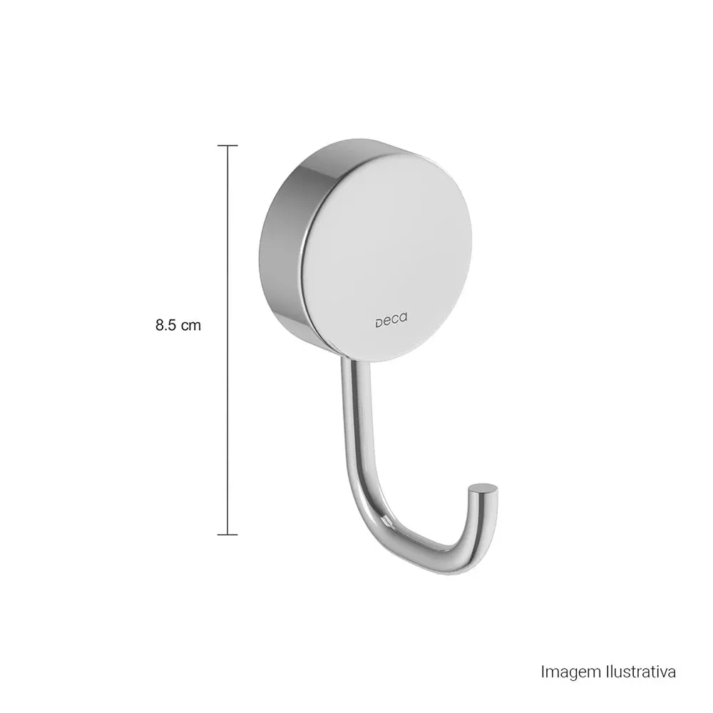 Cabide Deca Net Cromado Oval para Banheiro