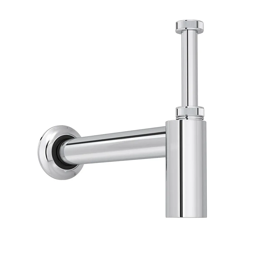 Sifão Deca para Cozinha e Tanque Cromado Entrada 1.1/2 Saída 1.1/2 e 2 Polegadas