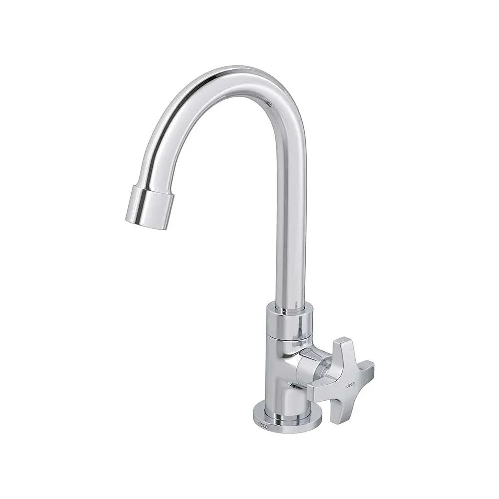 Torneira Deca Max de Mesa Bica Alta para Lavatório Cromada