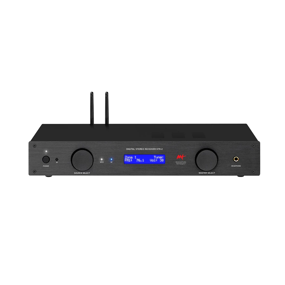 Receiver Estéreo AAT STR-2 com Streaming, Multiroom e 2 Zonas