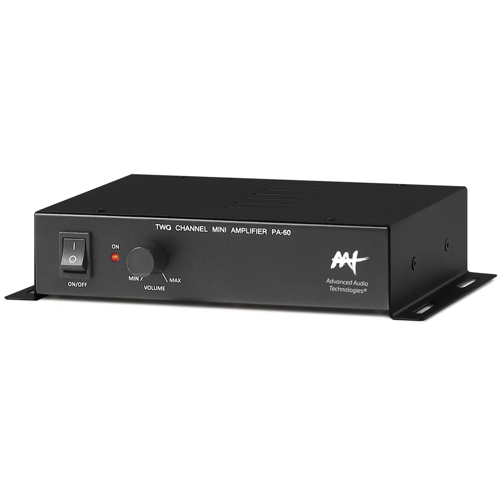 Amplificador de Potência AAT PA-60 Classe AB Estéreo 2x30W RMS Compacto