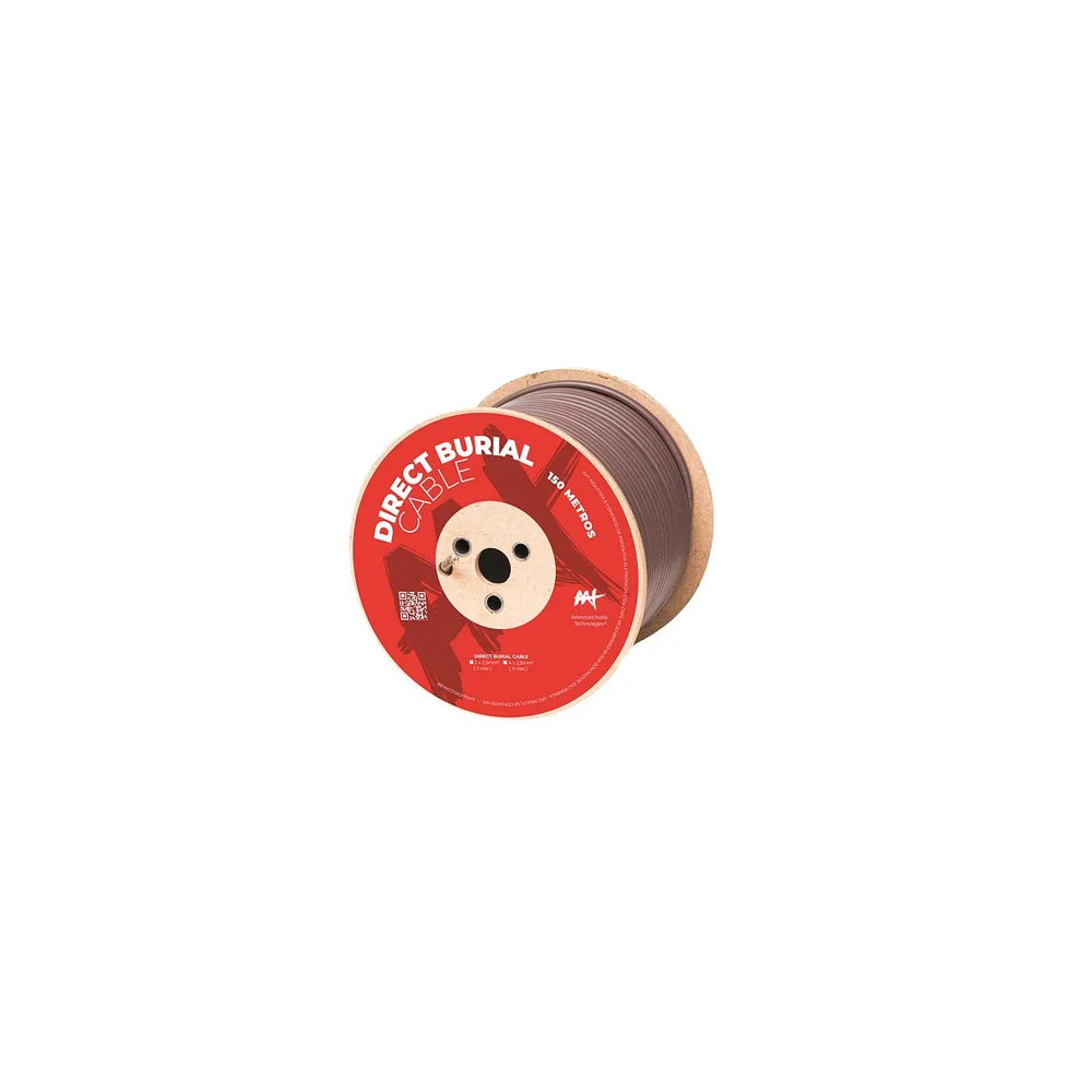 Cabo Marinizado AAT DBC Direct Burial Cable 2,5mm² 2 Vias Bobina de 150m para Enterrar no Jardim