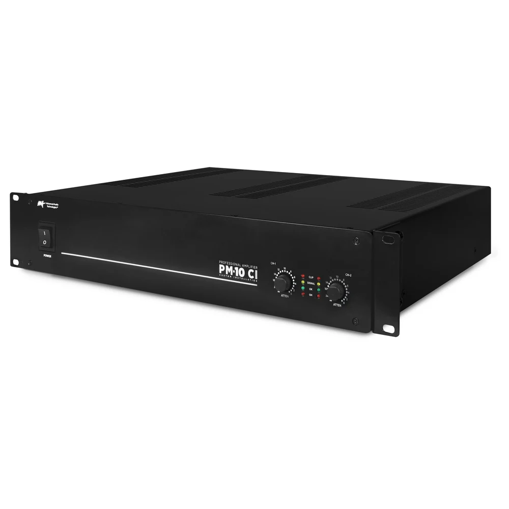 Amplificador de Potência Estéreo AAT PM-10 CI Pro Audio 8/4 Ohms 2x100W RMS