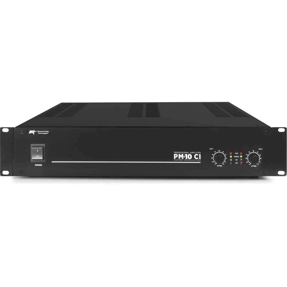 Amplificador de Potência Estéreo AAT PM-10 CI Pro Audio 8/4 Ohms 2x100W RMS