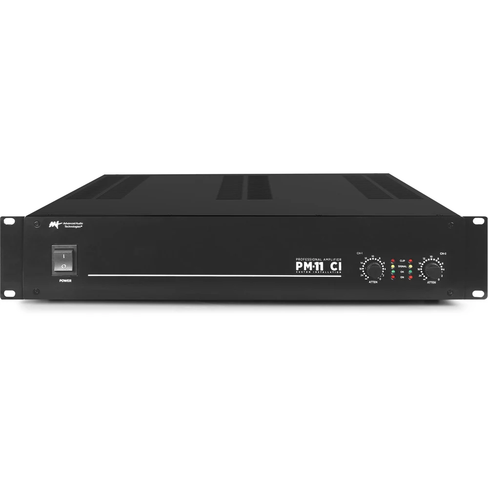 Amplificador de Potência Estéreo AAT PM-11 CI Pro Audio 8/4 Ohms 2x200W RMS