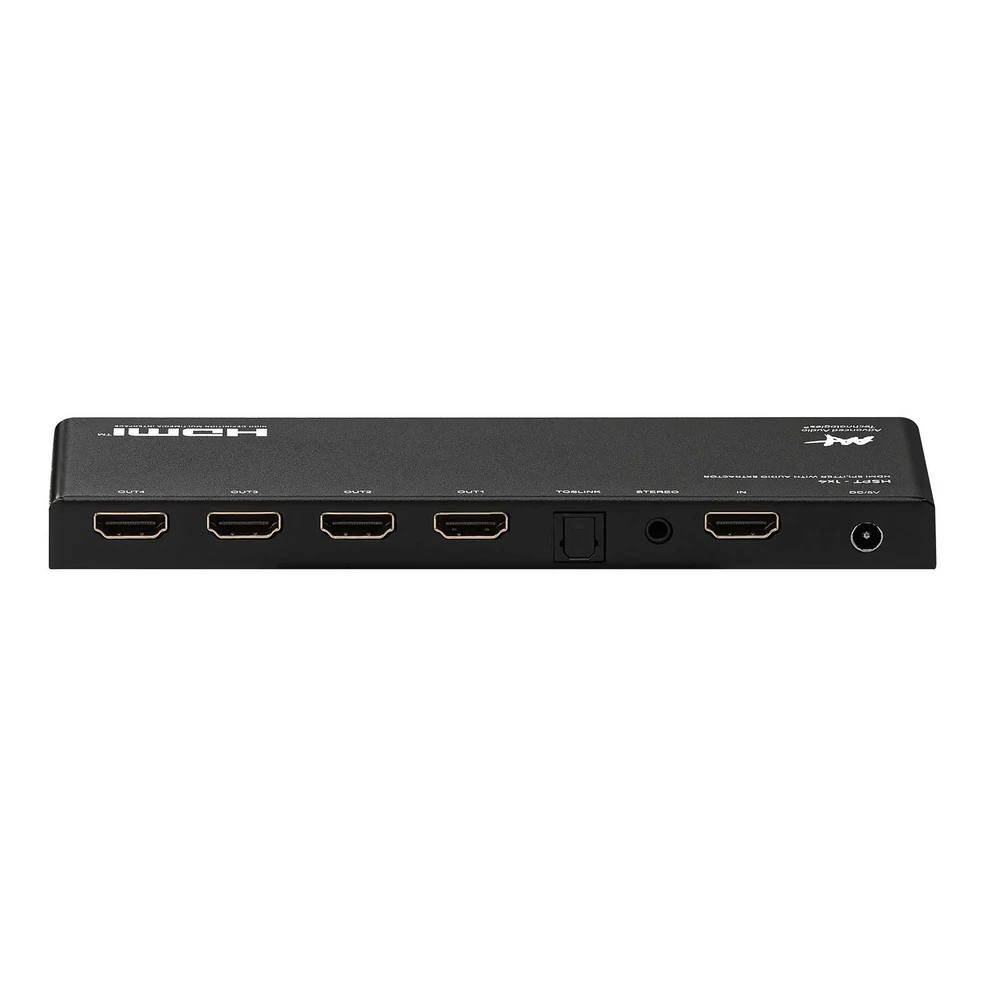 Splitter HDMI AAT HSPT-1x4 1 Entrada e 4 Saídas 4K 60Hz com Extrator de Áudio Óptico e P2