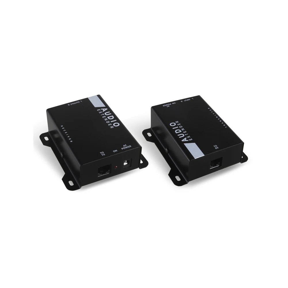Extensor de Áudio AAT Audio Extender Box Transmissor e Receptor RCA por Cabo de Rede até 100 Metros