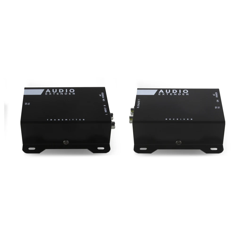 Extensor de Áudio AAT Audio Extender Box Transmissor e Receptor RCA por Cabo de Rede até 100 Metros