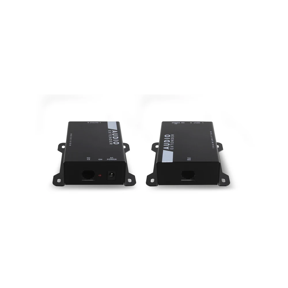 Extensor de Áudio AAT Audio Extender Box Transmissor e Receptor RCA por Cabo de Rede até 100 Metros