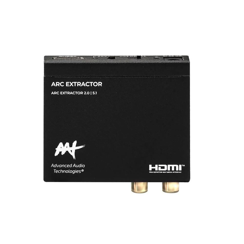 Conversor HDMI ARC com Extrator de Áudio 5.1 AAT ARC Extractor Saída Óptica TOSLINK e RCA 4K 30Hz