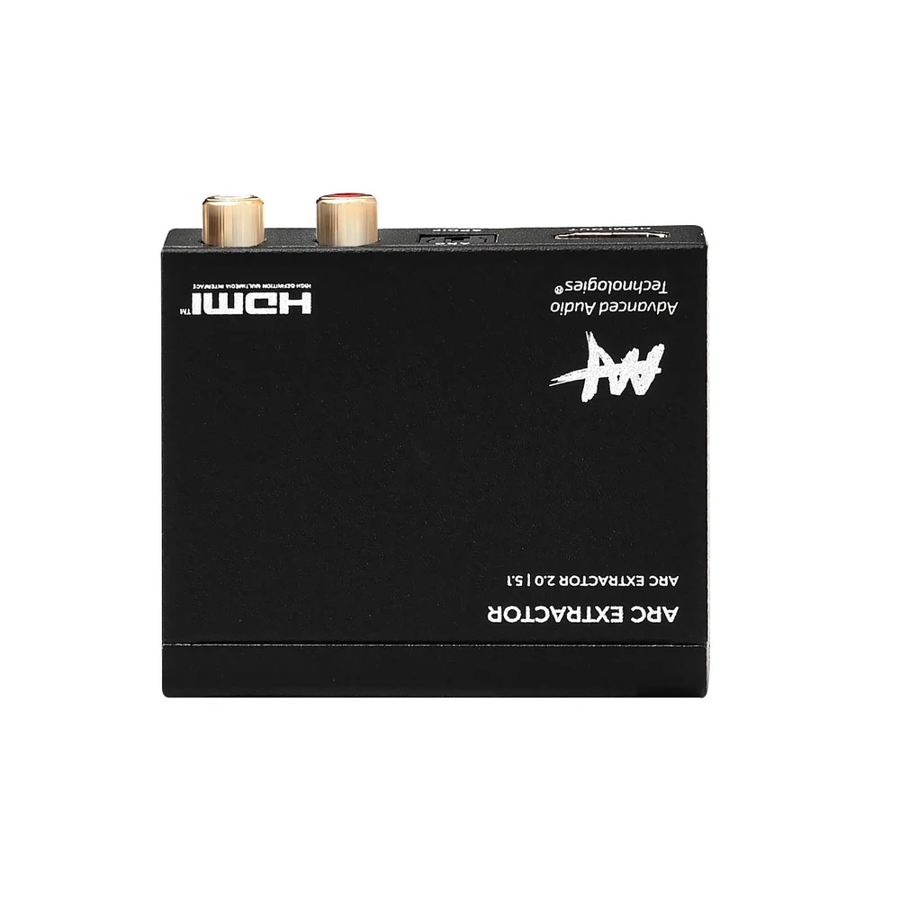 Conversor HDMI ARC com Extrator de Áudio 5.1 AAT ARC Extractor Saída Óptica TOSLINK e RCA 4K 30Hz