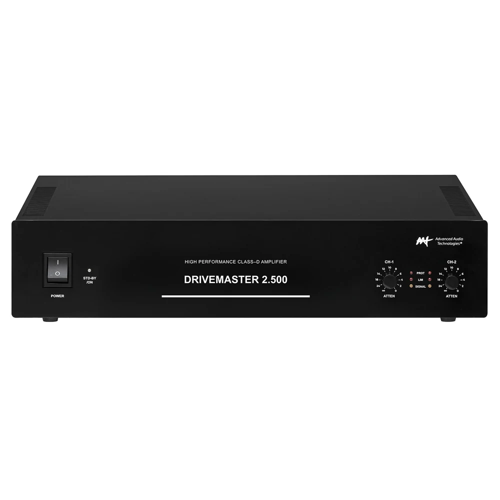 Amplificador de Potência AAT Drive Master 2.500 Classe D 2 Canais 500W RMS