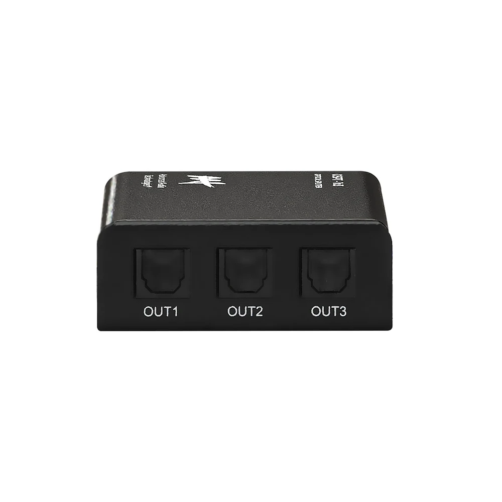 Splitter Óptico AAT OSPT-1x3 TOSLINK 1 Entrada e 3 Saídas Ópticas com Signal Re-Timing