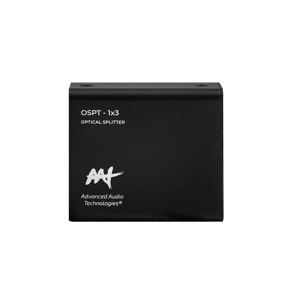 Splitter Óptico AAT OSPT-1x3 TOSLINK 1 Entrada e 3 Saídas Ópticas com Signal Re-Timing