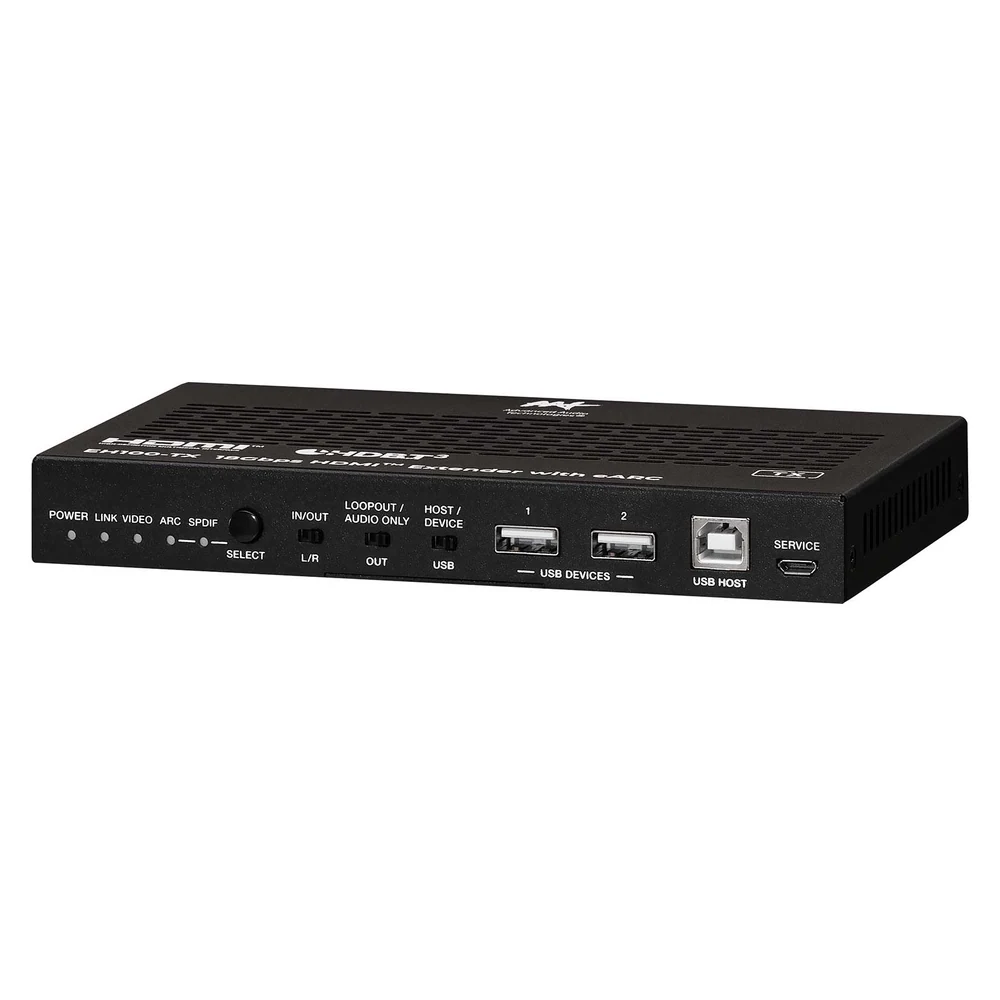 Extensor HDMI AAT EH-100 TX/RX HDBaseT 3.0 4K 60Hz 18 Gbps por Cabo CAT6A até 100 Metros