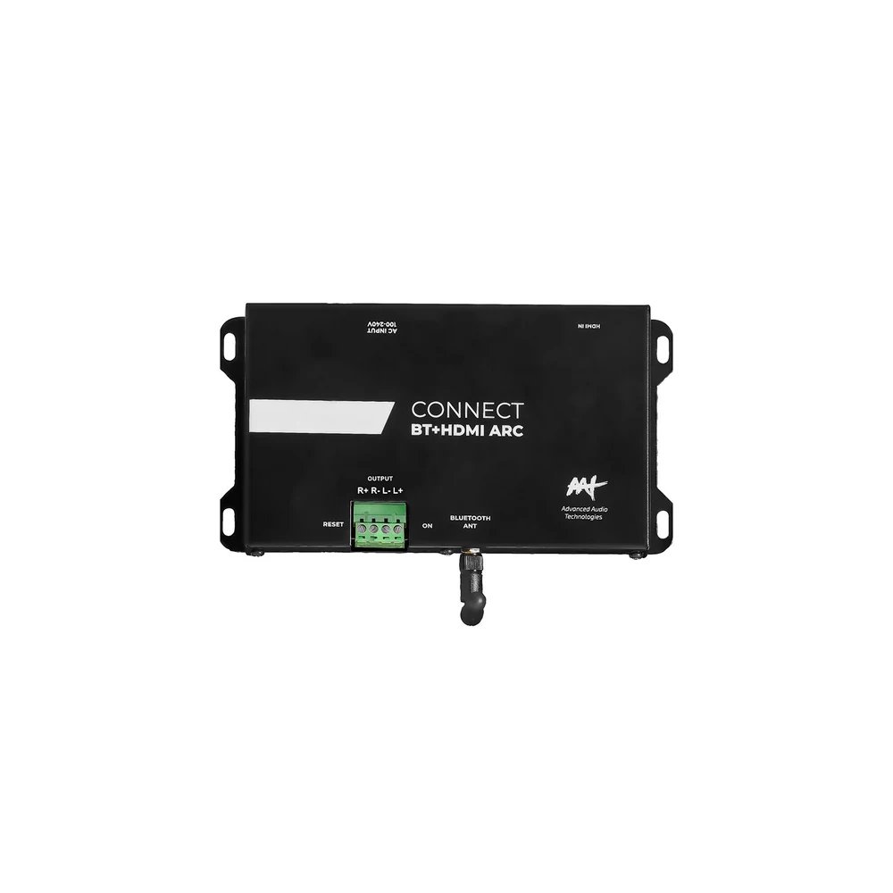 Amplificador Estéreo AAT Connect BT com Bluetooth 5.0 e HDMI ARC Classe D 30W RMS