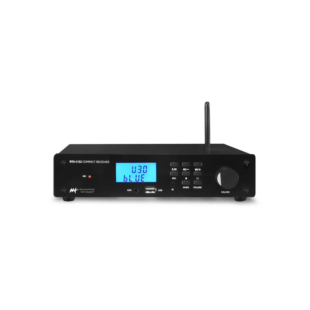 Receiver Compacto AAT BTA-2 G2 com Bluetooth 5.0, Rádio FM e USB 30W RMS