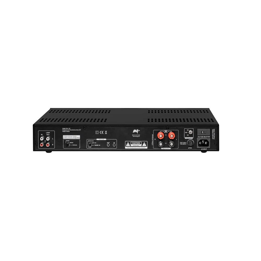 Amplificador de Potência Estéreo AAT PM-1 G2 Classe AB 2x180W RMS 1,5U