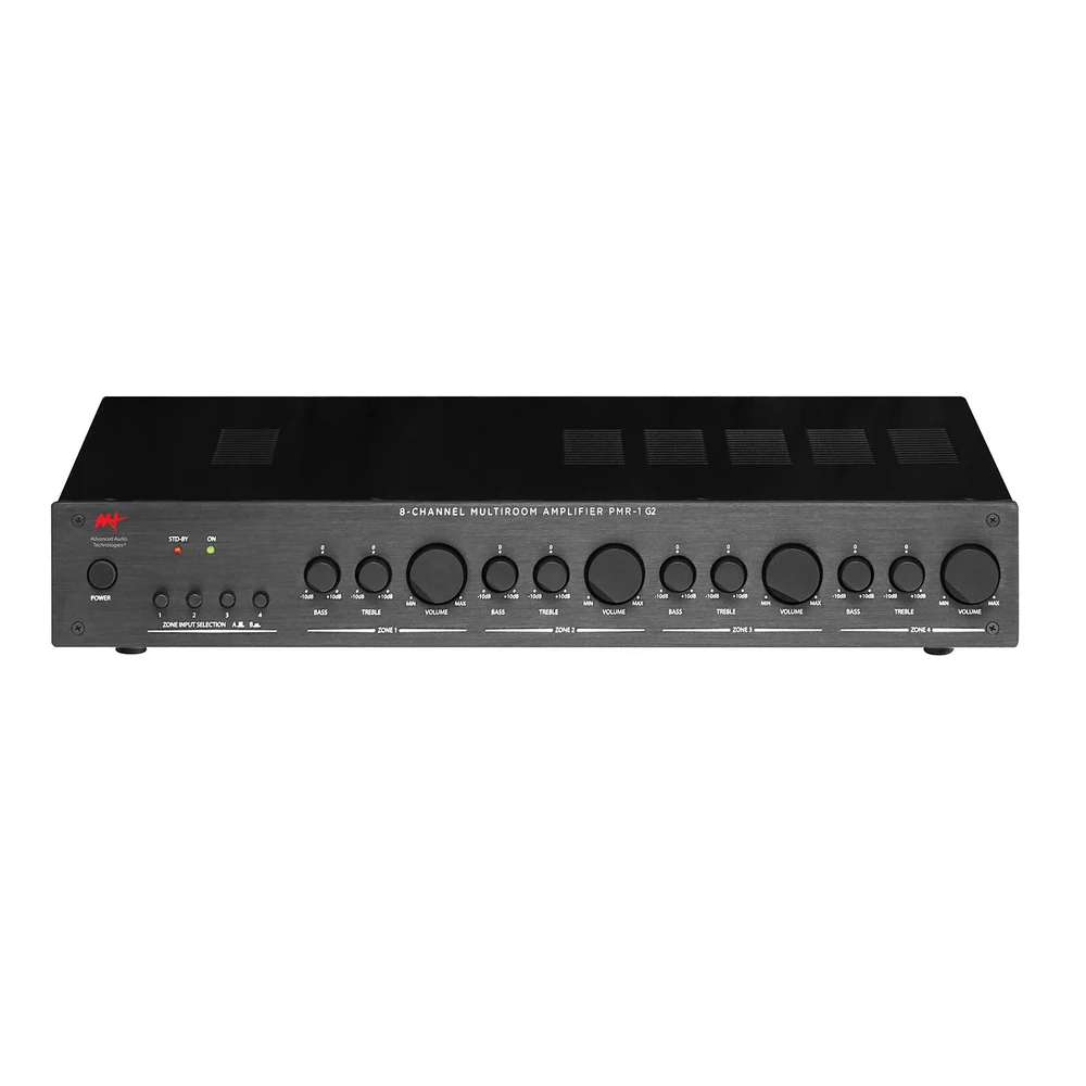 Amplificador Multiroom AAT PMR-1 G2 Analógico 4 Zonas Estéreo Classe D 8 Canais