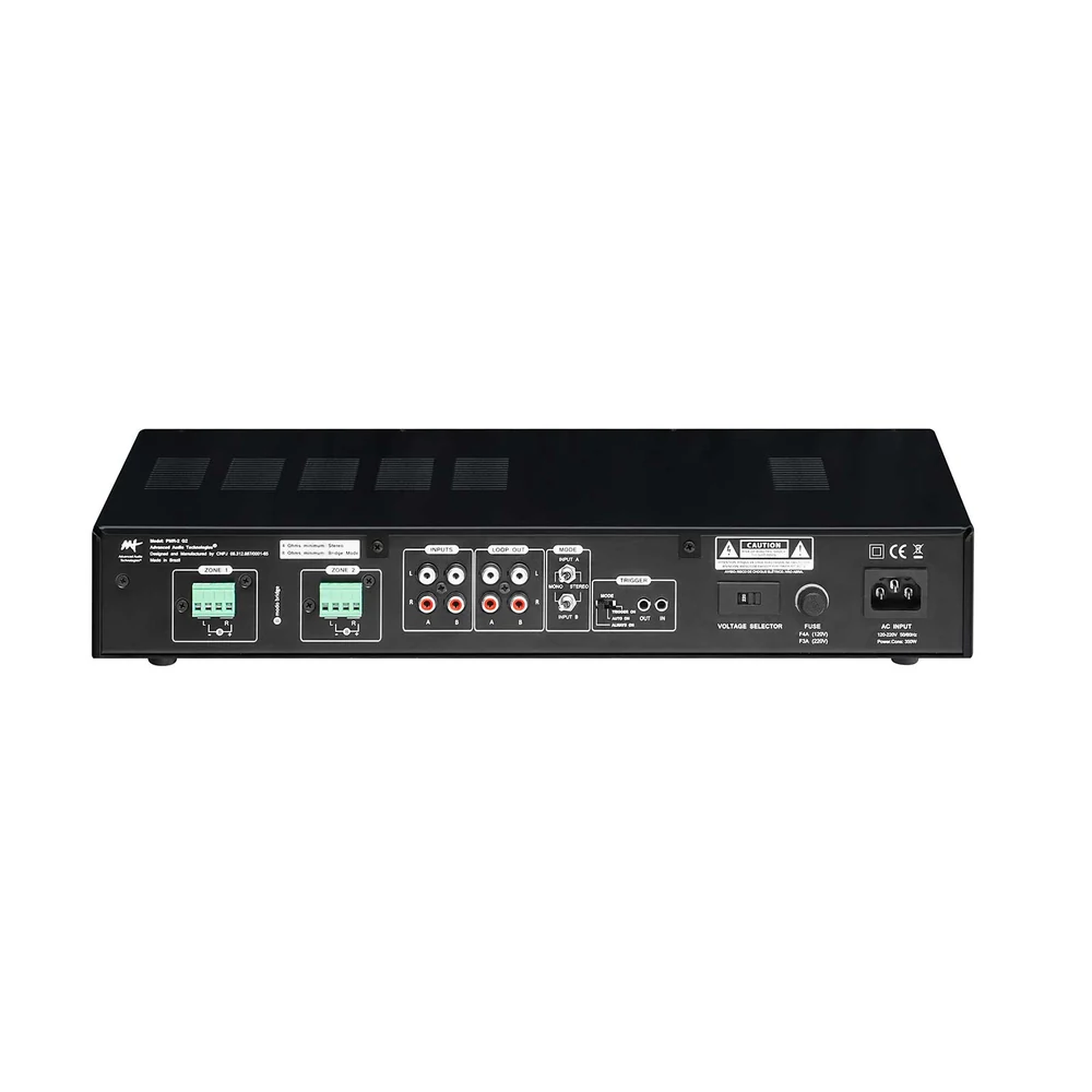 Amplificador Multiroom AAT PMR-2 G2 Analógico 2 Zonas Estéreo Classe D 4 Canais