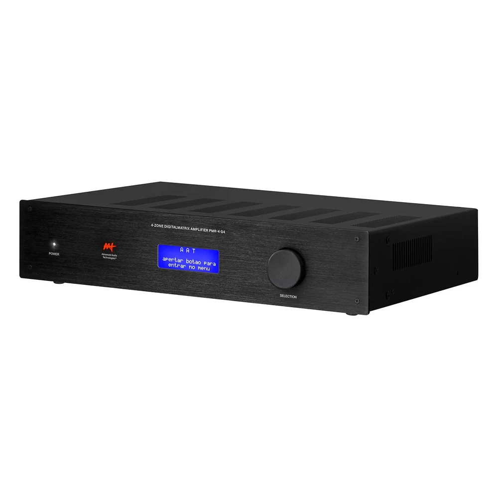 Amplificador Multiroom AAT PMR-4 Digital 4 Zonas Estéreo 8 Canais Classe D