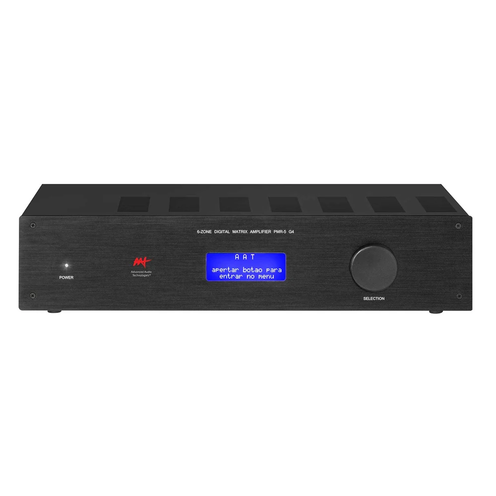 Amplificador Multiroom AAT PMR-5 Digital 6 Zonas Estéreo 12 Canais Classe D