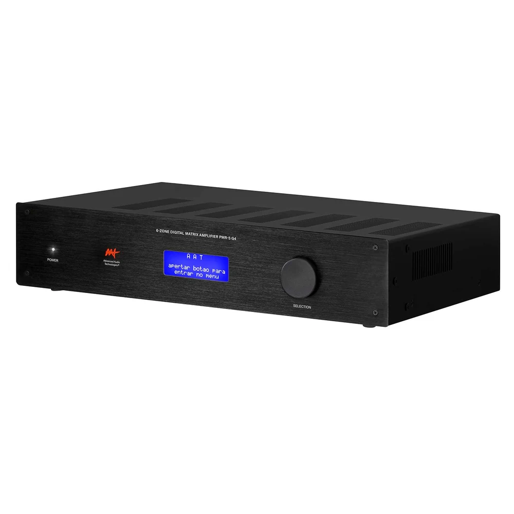 Amplificador Multiroom AAT PMR-5 Digital 6 Zonas Estéreo 12 Canais Classe D