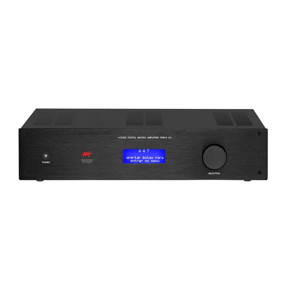 Amplificador Multiroom AAT PMR-6 Digital 4 Zonas Estéreo 8 Canais Classe D