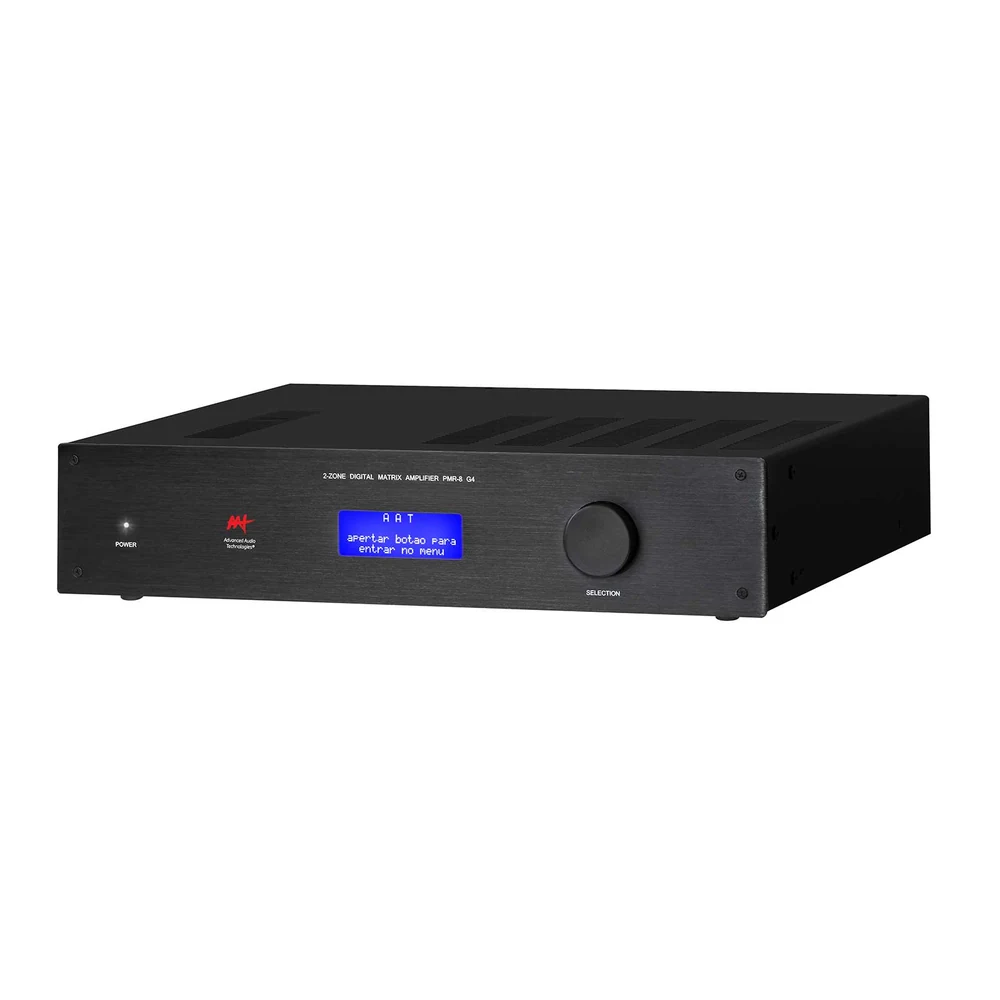 Amplificador Multiroom AAT PMR-8 Digital 2 Zonas Estéreo 4 Canais Classe D