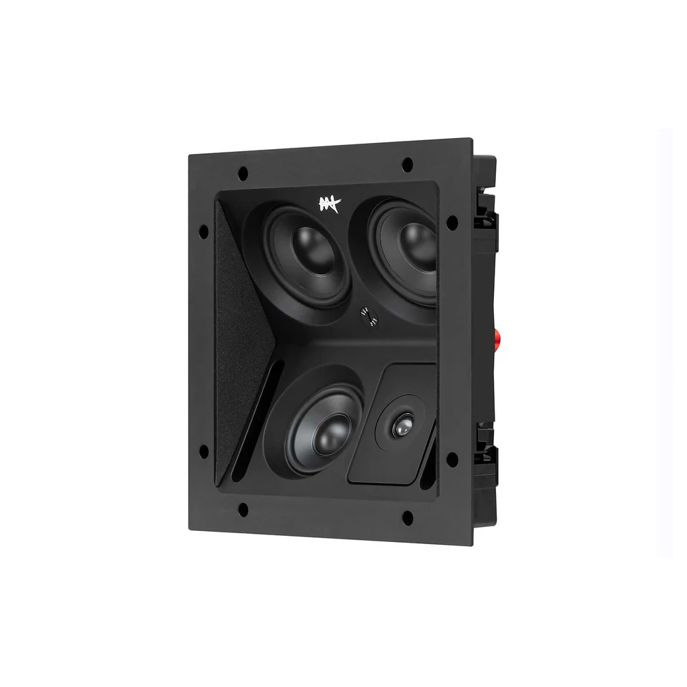 Caixa Acústica de Embutir AAT LCR3-A150 Branca 3 Vias com Baffle Angulado