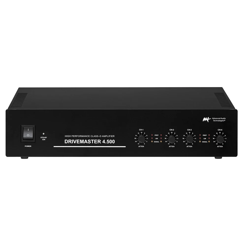 Amplificador de Potência AAT Drive Master 4.500 Classe D 4 Canais 500W RMS